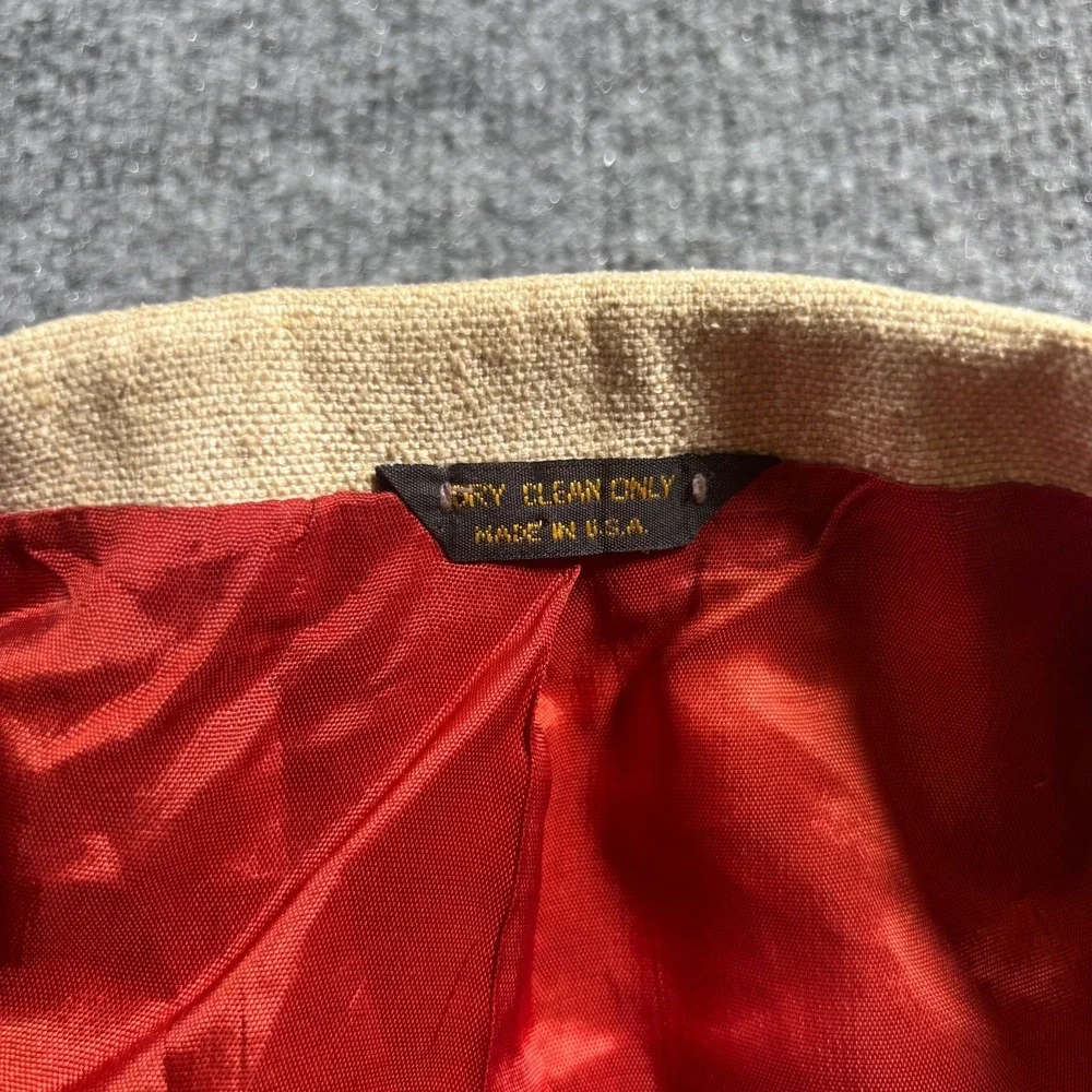 Vintage Pagano West Blazer Coat Mens 40 Beige Notch Lapel Western Preppy Career